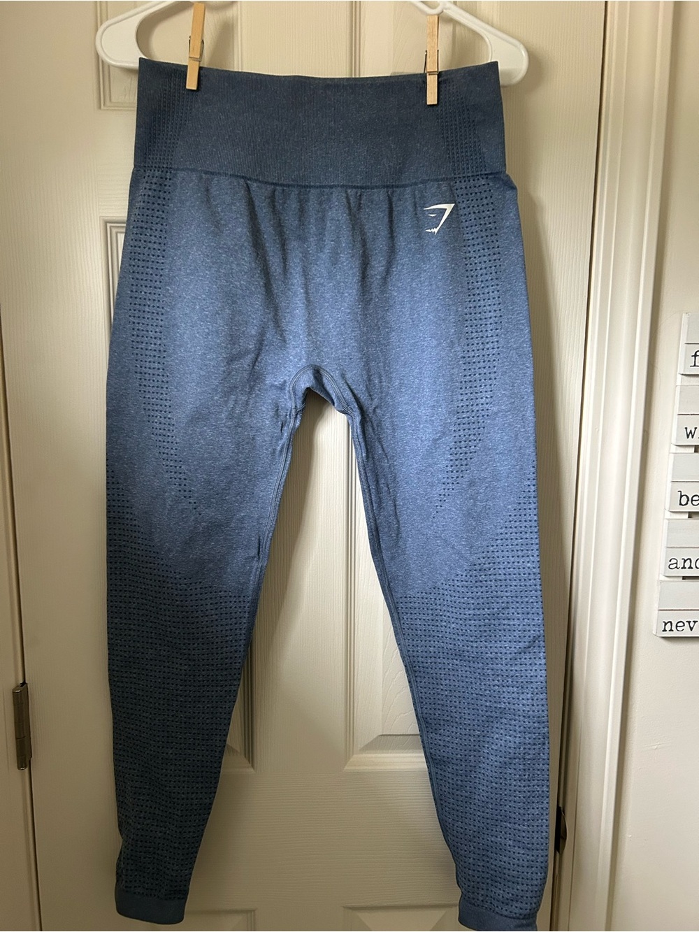 Gymshark High-Waist Blue Seamless Leggings